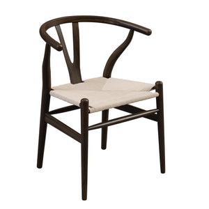 Set of 2 Pia Wishbone Dining Chair-Dark Honey Brown