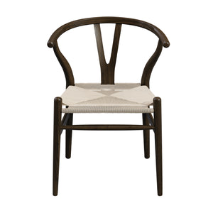 Set of 2 Pia Wishbone Dining Chair-Dark Honey Brown
