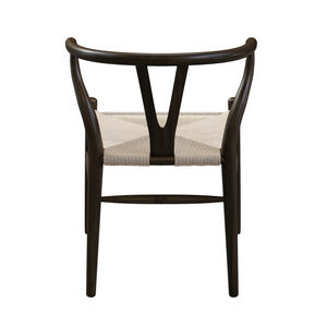 Set of 2 Pia Wishbone Dining Chair-Dark Honey Brown