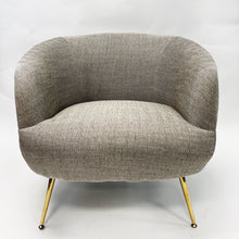 Load image into Gallery viewer, Oversized Barrel Accent Chair-Taupe Chevron Pattern