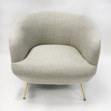 Load image into Gallery viewer, Oversized Barrel Accent Chair-Light Oat Chevron Pattern
