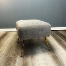 Load image into Gallery viewer, 18.5&quot;H Ottoman-Taupe Chevron Pattern