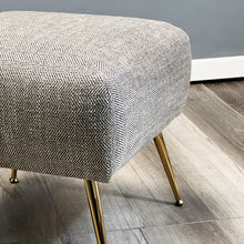 Load image into Gallery viewer, 18.5&quot;H Ottoman-Taupe Chevron Pattern