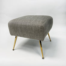 Load image into Gallery viewer, 18.5&quot;H Ottoman-Taupe Chevron Pattern