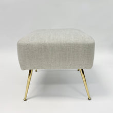 Load image into Gallery viewer, 18.5&quot;H Ottoman-Light Oat Chevron Pattern