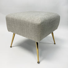 Load image into Gallery viewer, 18.5&quot;H Ottoman-Light Oat Chevron Pattern