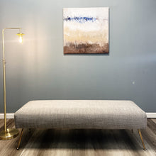 Load image into Gallery viewer, 60&quot;L Upholstered Bench-Taupe Chevron Pattern