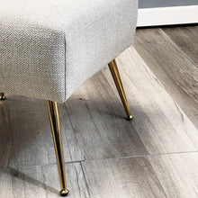 Load image into Gallery viewer, 60&quot;L Upholstered Bench-Light Oat Chevron Pattern