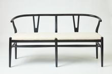 Load image into Gallery viewer, Pia Wishbone Dining Bench-Black