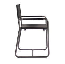 Load image into Gallery viewer, 32&quot;H STOWE LEATHER DIRECTORS CHAIR- EBONY BLACK