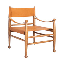 Load image into Gallery viewer, 32.75&quot;H SITKA LEATHER ACCENT CHAIR IN CAMEL